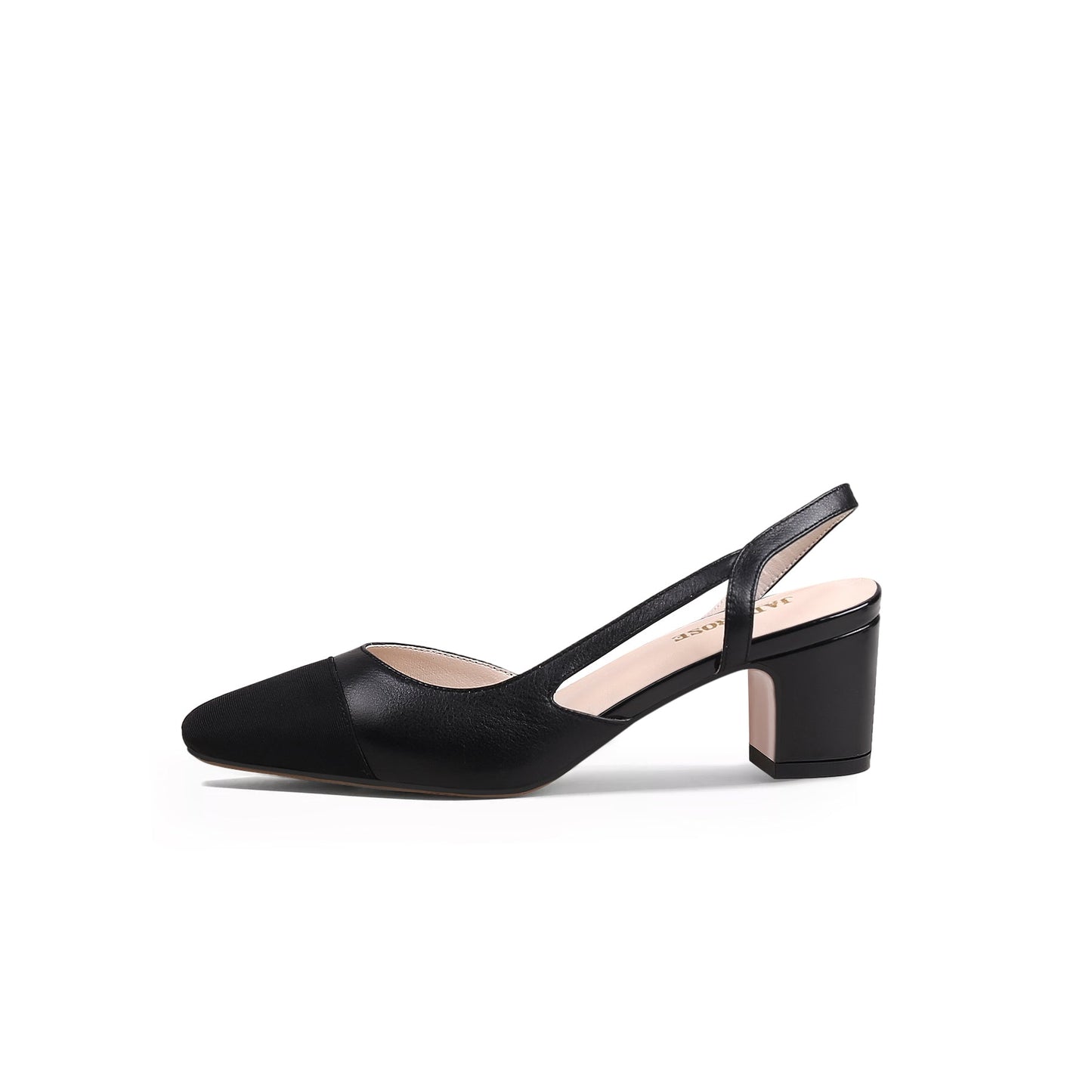 Cap Toe Block Heel Slingback Sandals-5