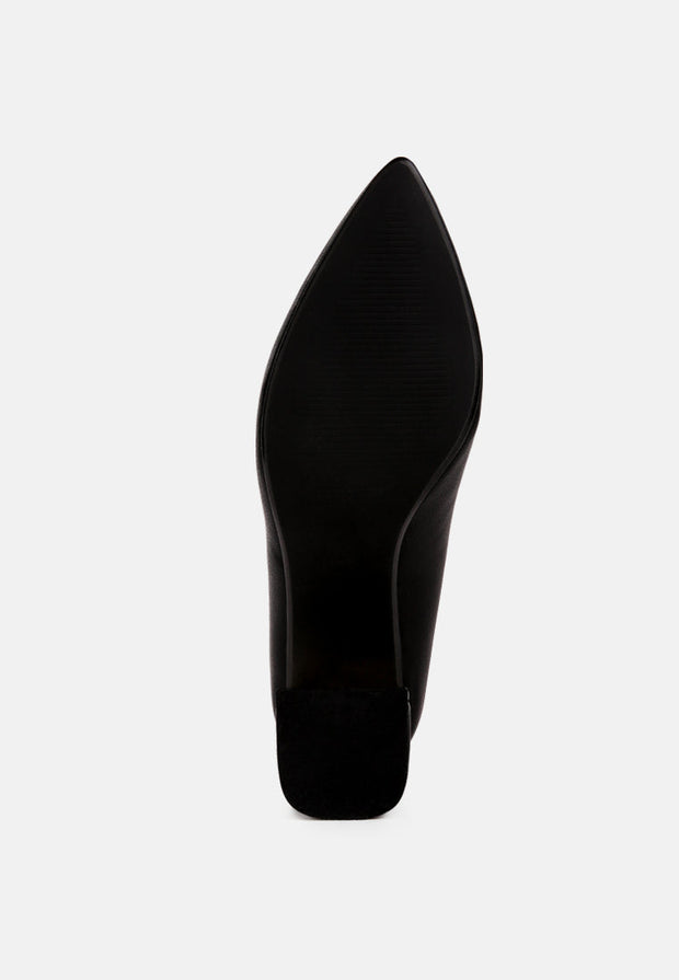 Casey Metallic Detail Block Heel Pumps By RAG-4
