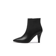 Chic Monotone Ankle Boots-0