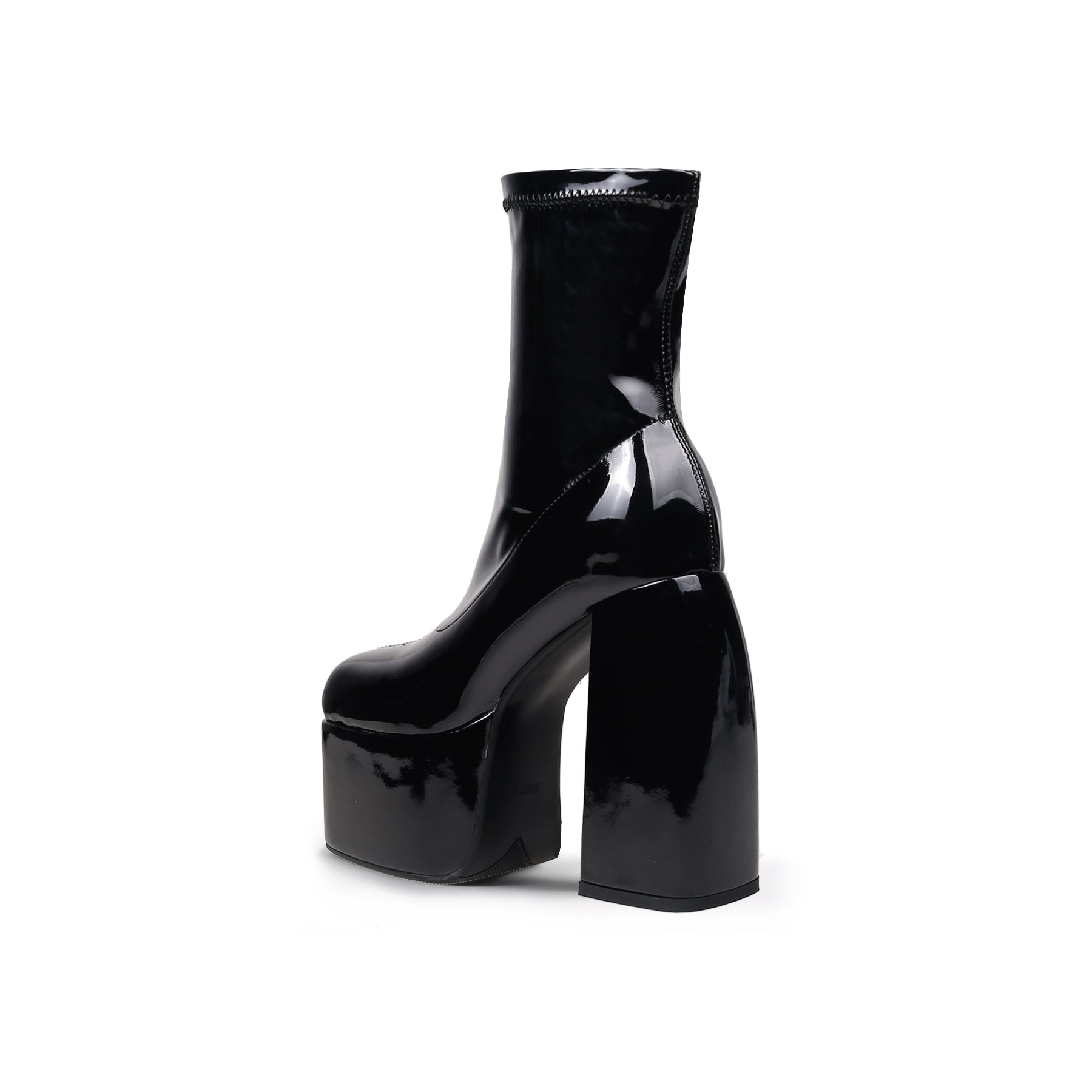 Chunky Black Ankle Boots-3