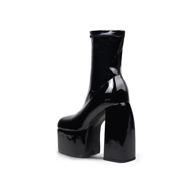 Chunky Black Ankle Boots-3