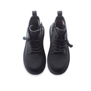 Classic Kids Black Combat Boots-4