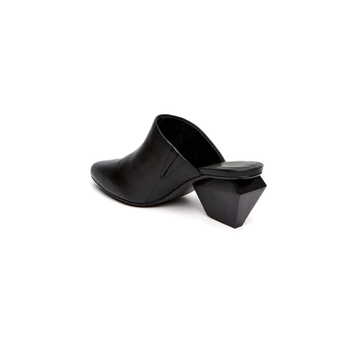 Classic Open Toe Slip On Block Heel Mules-3