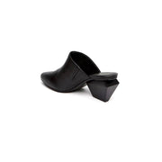 Classic Open Toe Slip On Block Heel Mules-3