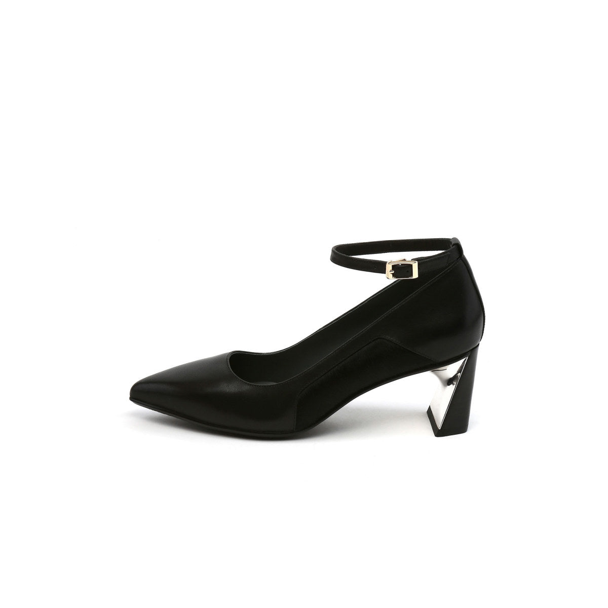 Classic Pointed Toe Ankle Strap Parisienne Pumps-5