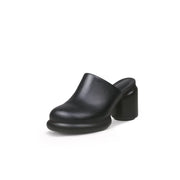 Cloud Heel Leather Mules-1