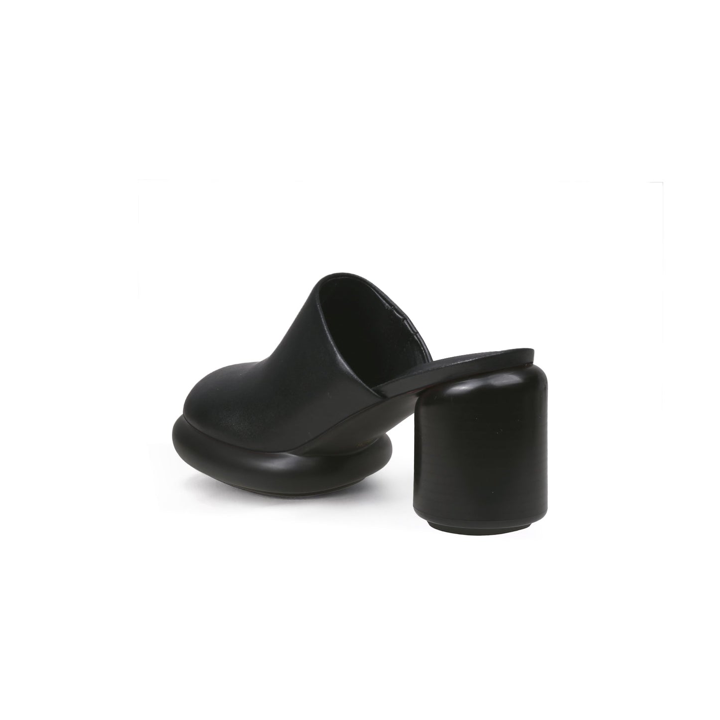 Cloud Heel Leather Mules-3