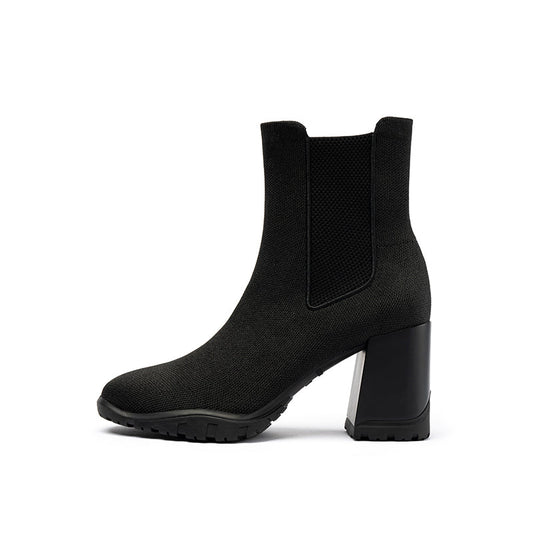 Comfortable Block Heel Chelsea Boots-0