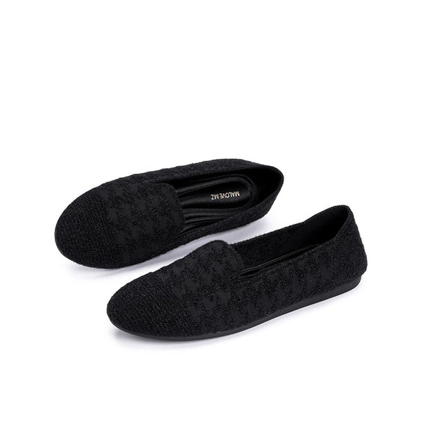 Comfortable Slip On Round Toe Flat Loafers-1