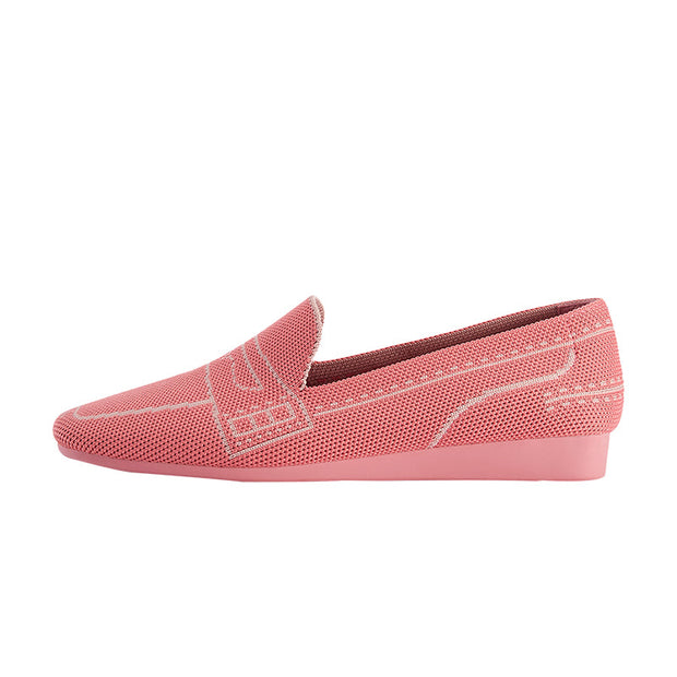 Comfortable Slip On Square Toe Loafers-11