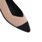 Comfortable Tweed Pointed Toe Flats-4