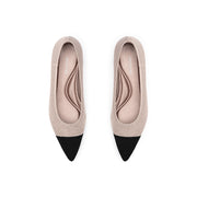 Corporate Color Block Pointed Toe Kitten Heels-4