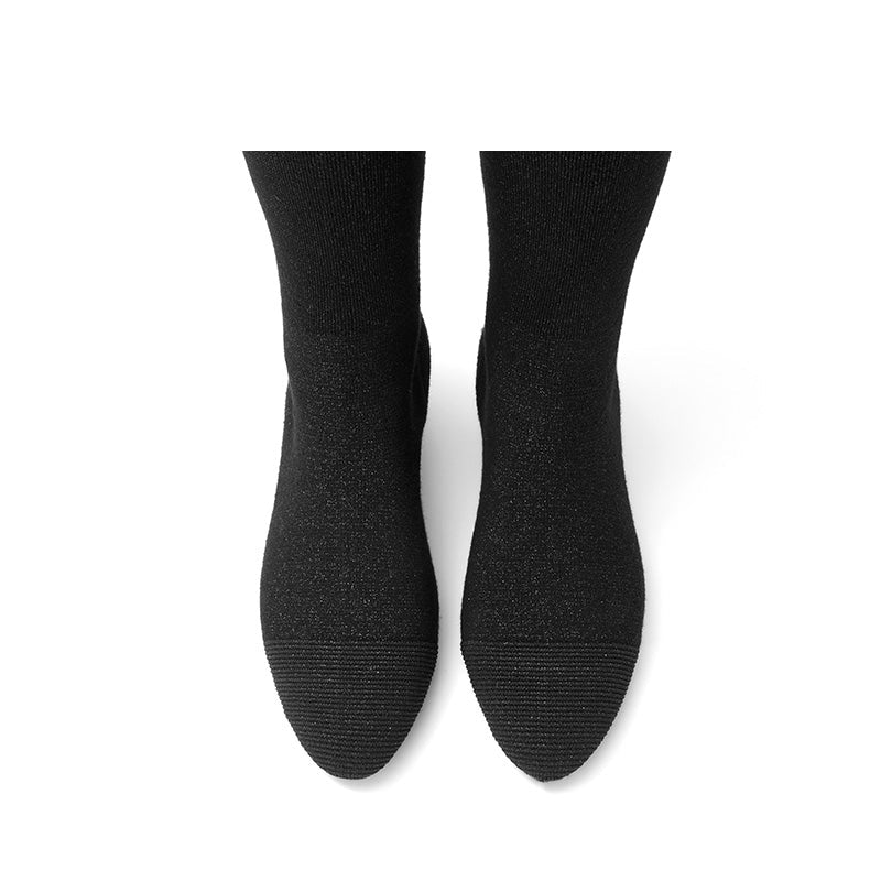 Country Low Heel Stretch Over the Knee Boots-1