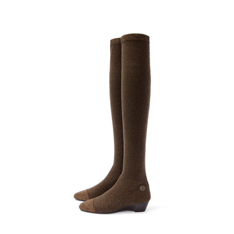 Country Low Heel Stretch Over the Knee Boots-5