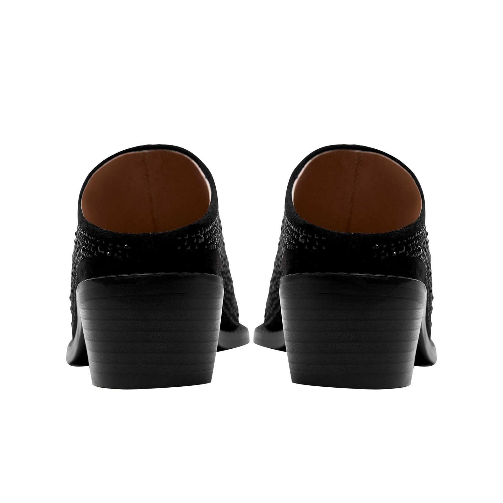 Crystal Studded Pointed Toe Mules-4