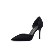 Cut-Out Leather Stiletto Pumps-1