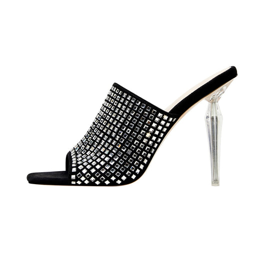 Disco Mirror Mosaic Stiletto Mules-0