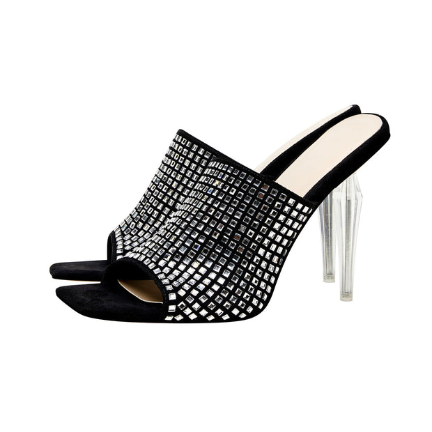 Disco Mirror Mosaic Stiletto Mules-2