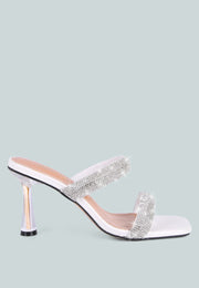 Dolls Rhinestone Embellished Slip On Sandals-0