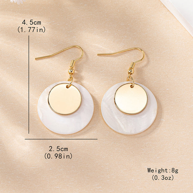 Golden Shell Drop Earrings