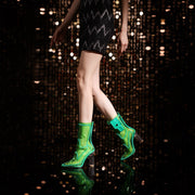 Electrifiying Neon Transparent Ankle Boots-3