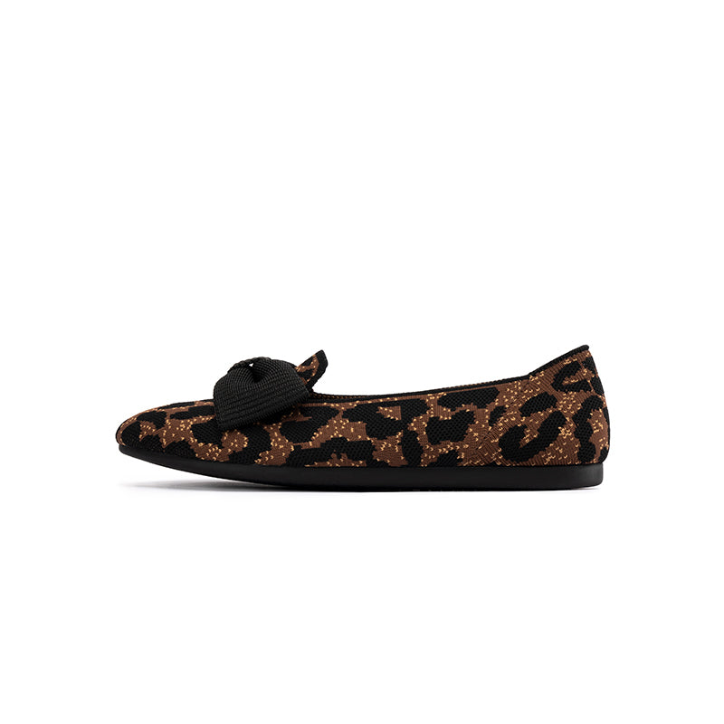 Elegant Round Toe Flats with Bow Detail-5