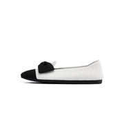 Elegant Round Toe Flats with Bow Detail-6