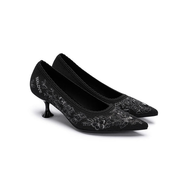 Enchanted Butterfly Pointed Toe Kitten Heels-1