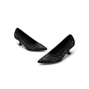 Enchanted Butterfly Pointed Toe Kitten Heels-4