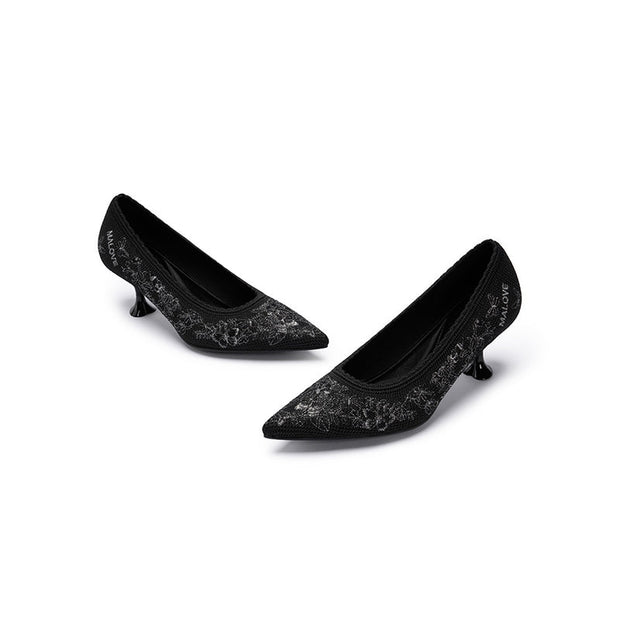 Enchanted Butterfly Pointed Toe Kitten Heels-4