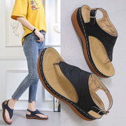 Sandalias de piel con hebilla lateral