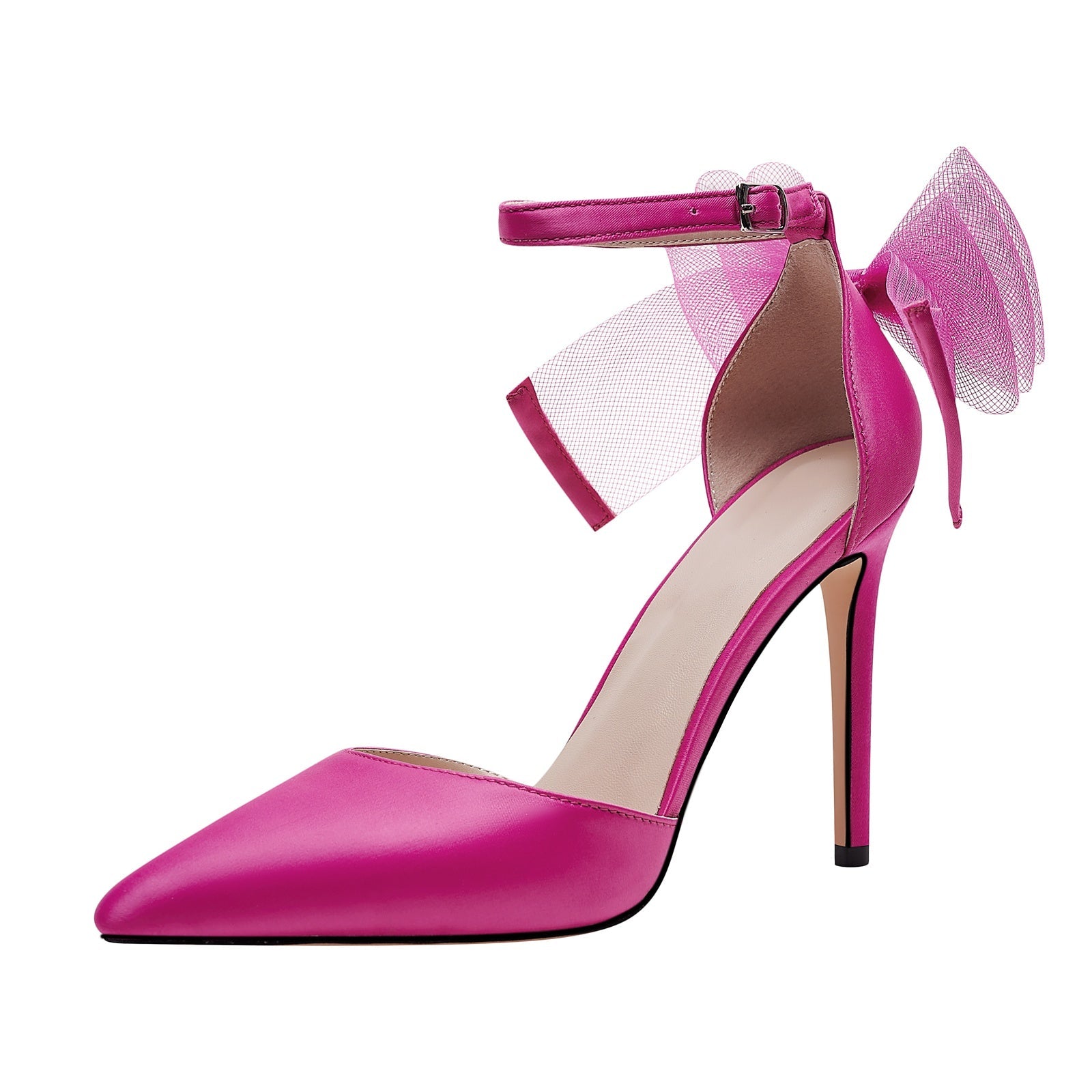 Fairy Bow Pointed Toe D'Orsay Heels-2