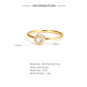 Moissanite Ring 18K Gold