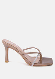 Fetish Croc Rhinestone Strap Sandals-5