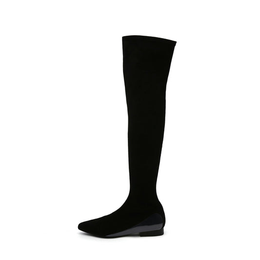 Flat Knee High Boots-0