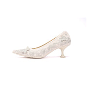 Floral Butterfly Pointed Toe Kitten Heels-6