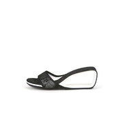 Floral Lace Mid-Heel Hollow Wedges-0