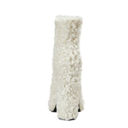 Fluffy White Winter Ankle Boots-3