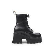 Fluffy Winter Thick Bottom Black Ankle Boots-2