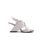 Frivolous Criss Cross Ankle Square Toe Ankle Strap Sandals-2