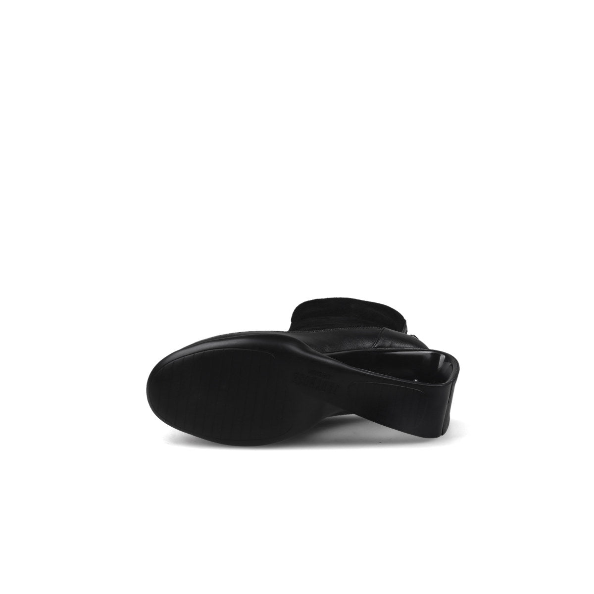 Fur Lined Suede Sculpt Wedge Boots-4