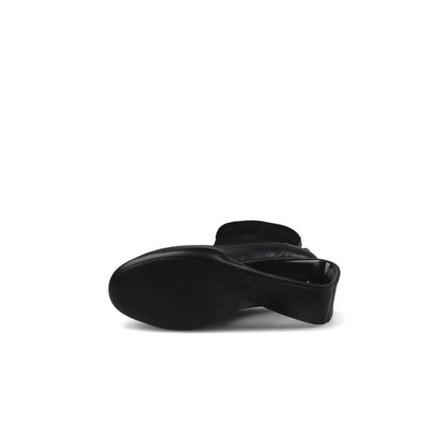 Fur Lined Suede Sculpt Wedge Boots-4