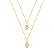 Enigma Gold plated sterling silver Necklace-1