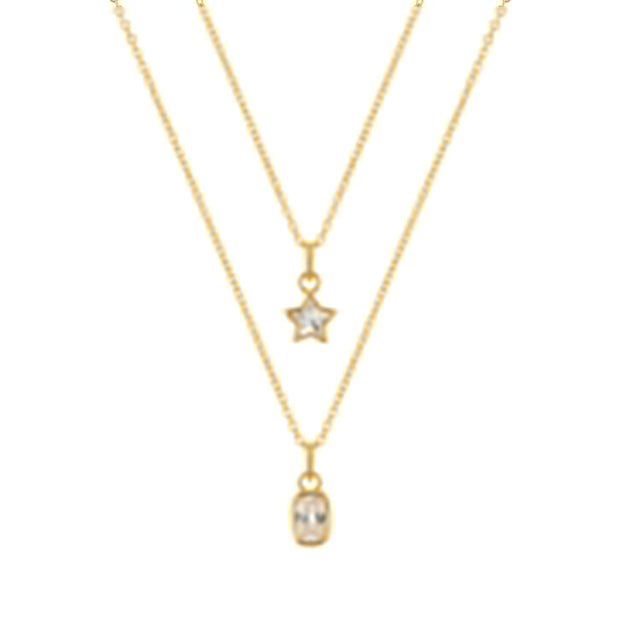 Enigma Gold plated sterling silver Necklace-1