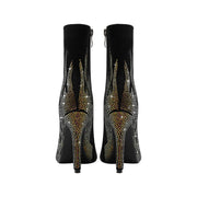 Golden Fire Black Ankle Boots-4