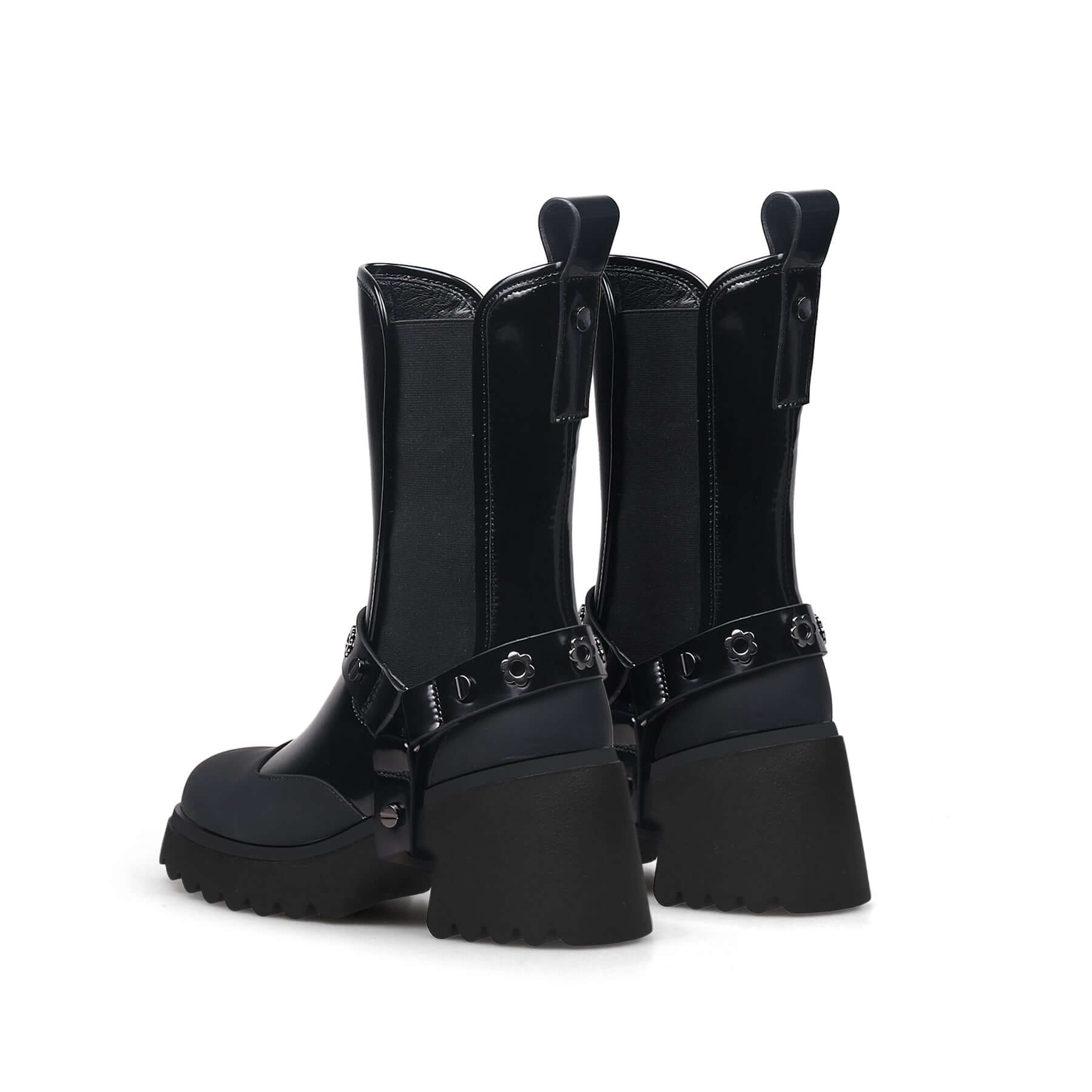 Gothic Punk Mid-Calf Boots-4