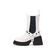 Gothic Punk Mid-Calf Boots-5