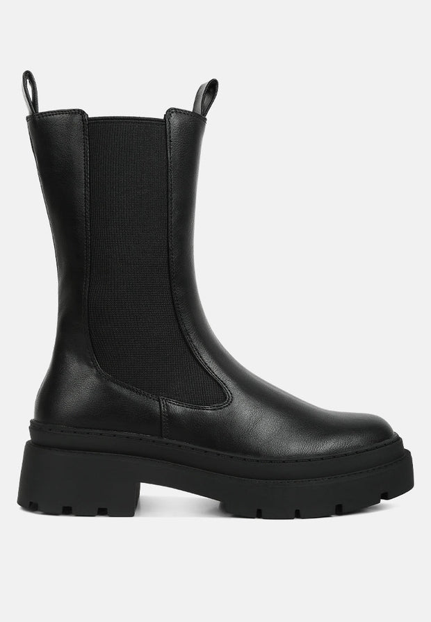 Jolt Elasticated Gussets Lug Sole Boots-7