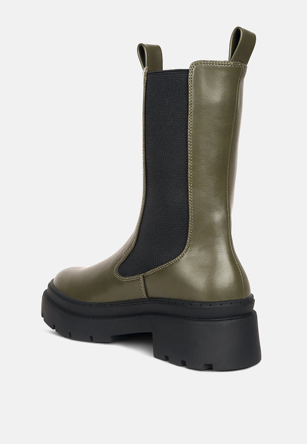 Jolt Elasticated Gussets Lug Sole Boots-3