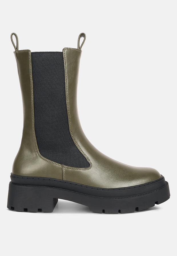 Jolt Elasticated Gussets Lug Sole Boots-0